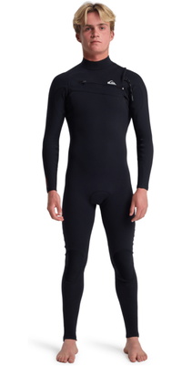2026 Quiksilver Hommes Highline 3/2mm Chest Zip Combinaison N&eacute;opr&egrave;ne 25AW213500 - Black