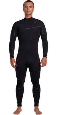 2026 Quiksilver Hommes Marathon Sessions 4/3mm Chest Zip Combinaison N&eacute;opr&egrave;ne 25AW213503 - Black
