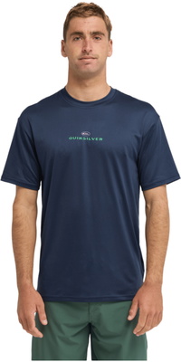 2026 Quiksilver Hommes T-shirt De Surf Nomad à Manches Courtes En Lycra EQYWR03477 - Dark Navy