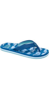 2026 Reef Enfants Ahi Flip Flops CJ9096 - Royal Sharks