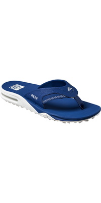 2026 Reef Hommes Sandales Fanning Pour Avant-match CJ6409 - Navy / Blanc