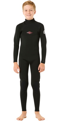 2026 Rip Curl Enfants Dawn Patrol 4/3mm Back Zip Combinaison N&eacute;opr&egrave;ne 149BFS - Black