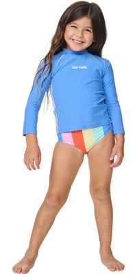 2026 Rip Curl Junior Sunshine Revival Rashie 13YJRV - Cornflower Blue