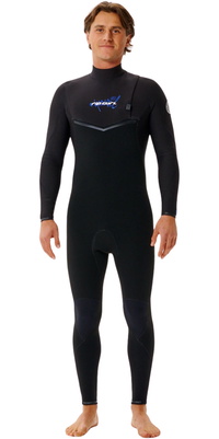 2026 Rip Curl Hommes E-Bomb 3/2mm Zip Free Combinaison N&eacute;opr&egrave;ne 17OMFS - Black / Blue