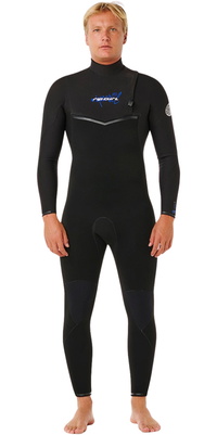 2026 Rip Curl Hommes E-Bomb 4/3mm Zip Free Combinaison N&eacute;opr&egrave;ne 17MMFS - Black / Blue