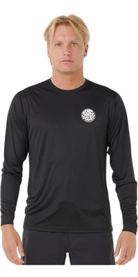 2026 Rip Curl Hommes Icônes De L Surflite E UPF Gilet Lycra à Manches Longues 162MRV - Black