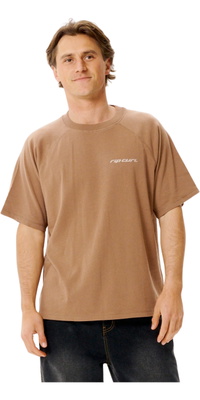 2026 Rip Curl Hommes Visions Intérieures Tee Battu 0XBMTE - Mocha
