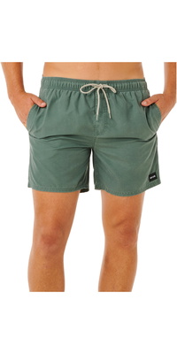 2026 Rip Curl Hommes Boardshort Offset Washed Volley 0ENMBO - Moss