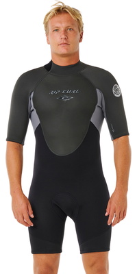 2026 Rip Curl Hommes Omega 2mm Back Zip Shorty Combinaison N&eacute;opr&egrave;ne 128MSP - Grey