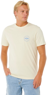 2026 Rip Curl Hommes Staple Tee 0TQMTE - Lemon Ice
