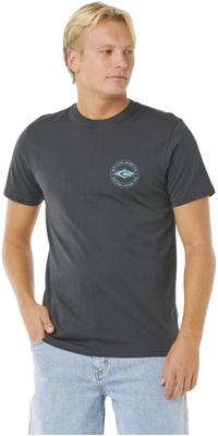 2026 Rip Curl Hommes Staple Tee 0TQMTE - Washed Black