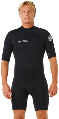 2026 Rip Curl Hommes Trad 2mm Back Zip Shorty 12AMSP - Black