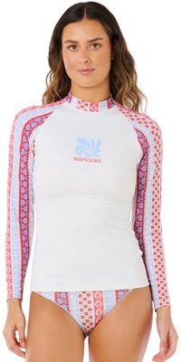 2026 Rip Curl Femmes Coastal Gilet De Repos à Manches Longues Instinct UPF 1A2WRV - Multico