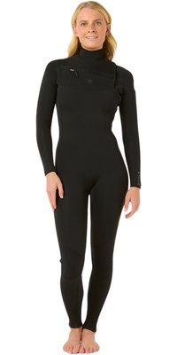 2026 Rip Curl Womens Dawn Patrol 3/2mm Chest Zip Wetsuit 161WFS - Black