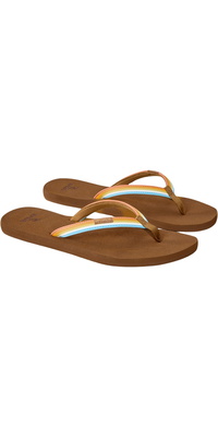 2026 Rip Curl Womens Freedom Bloom Open Toe Flip Flops 183WOT - Multicolor