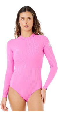 2026 Rip Curl Femmes Combinaison De Surf à Manches Longues Premium Surf 15CWRV - Super Pink