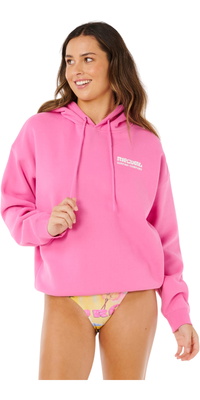 2026 Rip Curl Femmes Surf Puff Heritage Hoodie 06AWFL - Super Pink