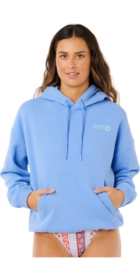 2026 Rip Curl Femmes Sweat à Capuche Surf Puff Heritage 0A0WFL - Cornflower Blue
