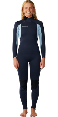 2026 Rip Curl Femmes Trad 3/2mm Back Zip Flatlock Combinaison Néoprène 17AWFS - Navy