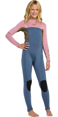 2026 Roxy Enfants Prologue+ 3/2mm Back Zip Combinaison N&eacute;opr&egrave;ne 26RW213506 - Ash