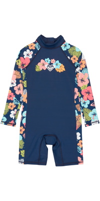 2026 Roxy Enfants Combinaison Anti-UV Morning Flower ERLWR03361 - Mood Indigo Morning Flowers Tw