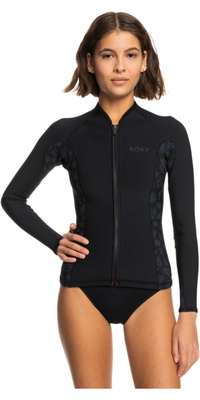 2026 Roxy Femmes 1mm Swell Veste De Combinaison De Plongée Série ERJW803030 - Black