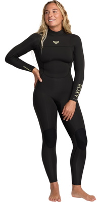 2026 Roxy Femmes Prologue+ 3/2mm Back Zip Combinaison Néoprène 26BW213514 - Black