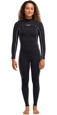 2026 Roxy Femmes Elite Xtra Stretch 4/3mm Chest Zip Combinaison Néoprène 26BW213504 - Black