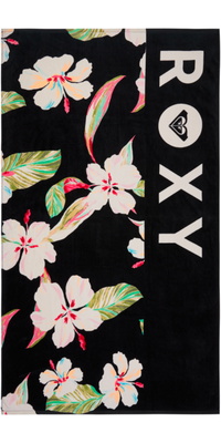 2026 Roxy Femmes Serviette Basique Imprimée à Leau Froide ERJAA04360 - Anthracite Spring Charming