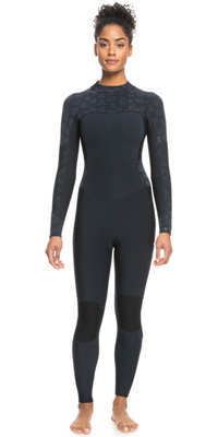 2026 Roxy Femmes Swell Series 3/2mm Back Zip Combinaison N&eacute;opr&egrave;ne ERJW103121 - Black
