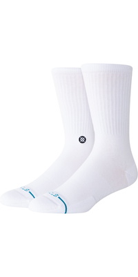 Chaussettes Unisexes « Icon » 2026 D Stance , Modèle « Crew » (M311D14ICO) - Blanc / Black