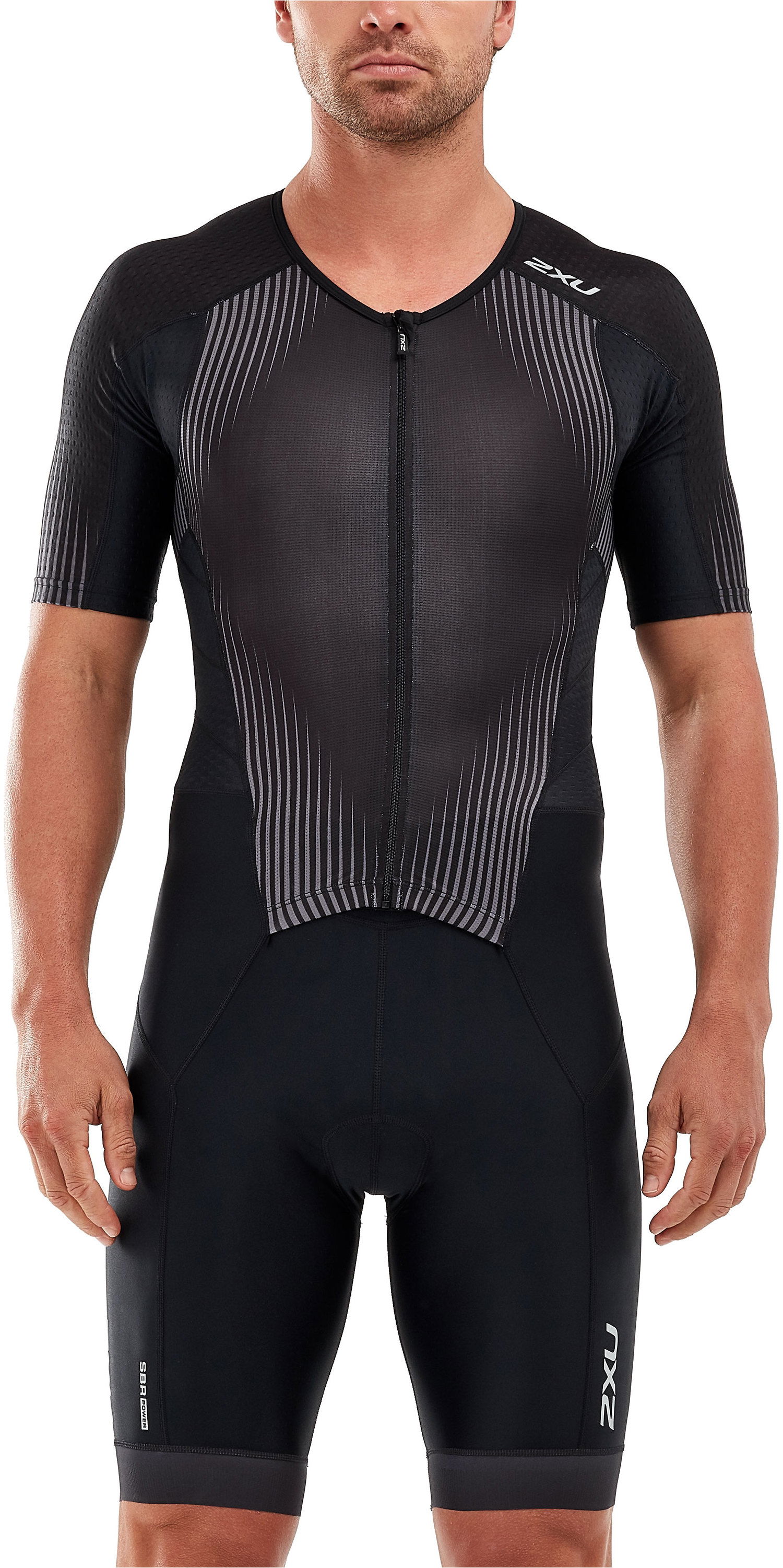 2021 2XU Mens Perform Full Zip Short Sleeve Trisuit MT5525D