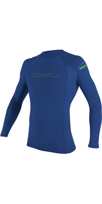 2026 ONeill Youth Basic Skins Long Sleeve Rash Vest 3346 - Pacific