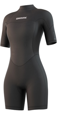 Mystic Femmes Brand 3/2mm Back Zip Shorty Combinaison Néoprène 210323 - Black