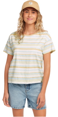 2026 ONeill Femmes Originals T-Shirt Rayé Boxy 1850251 - Blue Originals Tee Stripe