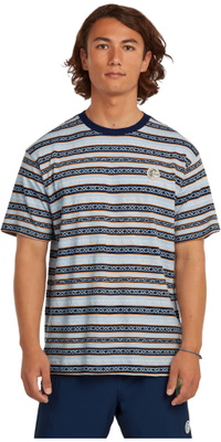 2026 ONeill Hommes Originaux Jacquard Rayures T-Shirt 2850343 - Blue Originals Hstripe