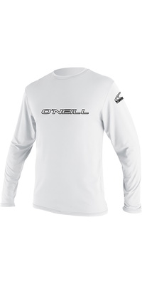 2026 O'neill Skins Basiques Jeunesse Manches Longues Rash Tee Blanc 4341