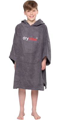 2026 Dryrobe Enfants Peignoir à Capuche En Coton Biologique V3DRJOCTR - Slate Grey