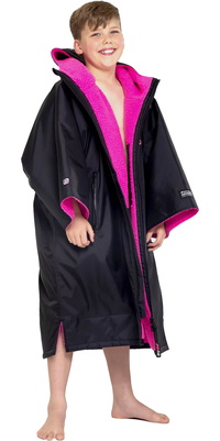 2026 Dryrobe Enfants Advance Peignoir à Manches Longues V3KSLSDA - Black / Rose