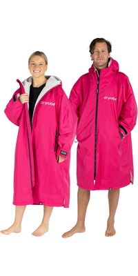 2026 Dryrobe Advance Peignoir à Manches Longues DALSV3 - Pink / Gris Clair