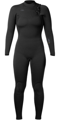 2026 Xcel Femmes Comp+ 4/3mm Chest Zip Combinaison N&eacute;opr&egrave;ne WN43CPC4BK - Black