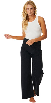 2026 Rip Curl Femmes Jeans De Denim De Vacances 01YWPA - Washed Black