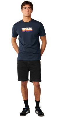 2026 Rip Curl Hommes Fluidité Comme Maman T-Shirt 13SMTE - Dark Navy