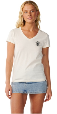 2026 Rip Curl Femmes Vague De Fête V Col T-Shirt 0Q5WTE - Off White