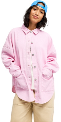 2026 Roxy Femmes Retour En Arrière Lavé Cordon Overshirt ERJWT03697 - Pink Lavender