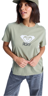 2026 Roxy Femmes Ocean Art Routier T-Shirt ERJZT06015 - Oil Green