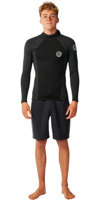 2026 Rip Curl Hommes Gilet à Capuche à Manches Longues Ultimate Search 12IMWJ - Black