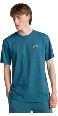 2026 Billabong Hommes Arch Crew T-Shirt EBYKT00100 - Real Teal
