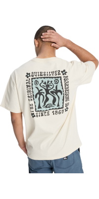 2026 Quiksilver Hommes Éclaboussure De Sérénité T-Shirt EQYZT08300 - Bone White