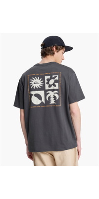 2026 Quiksilver Hommes Evo Fleurs De Paix T-Shirt EQYZT08264 - Tarmac